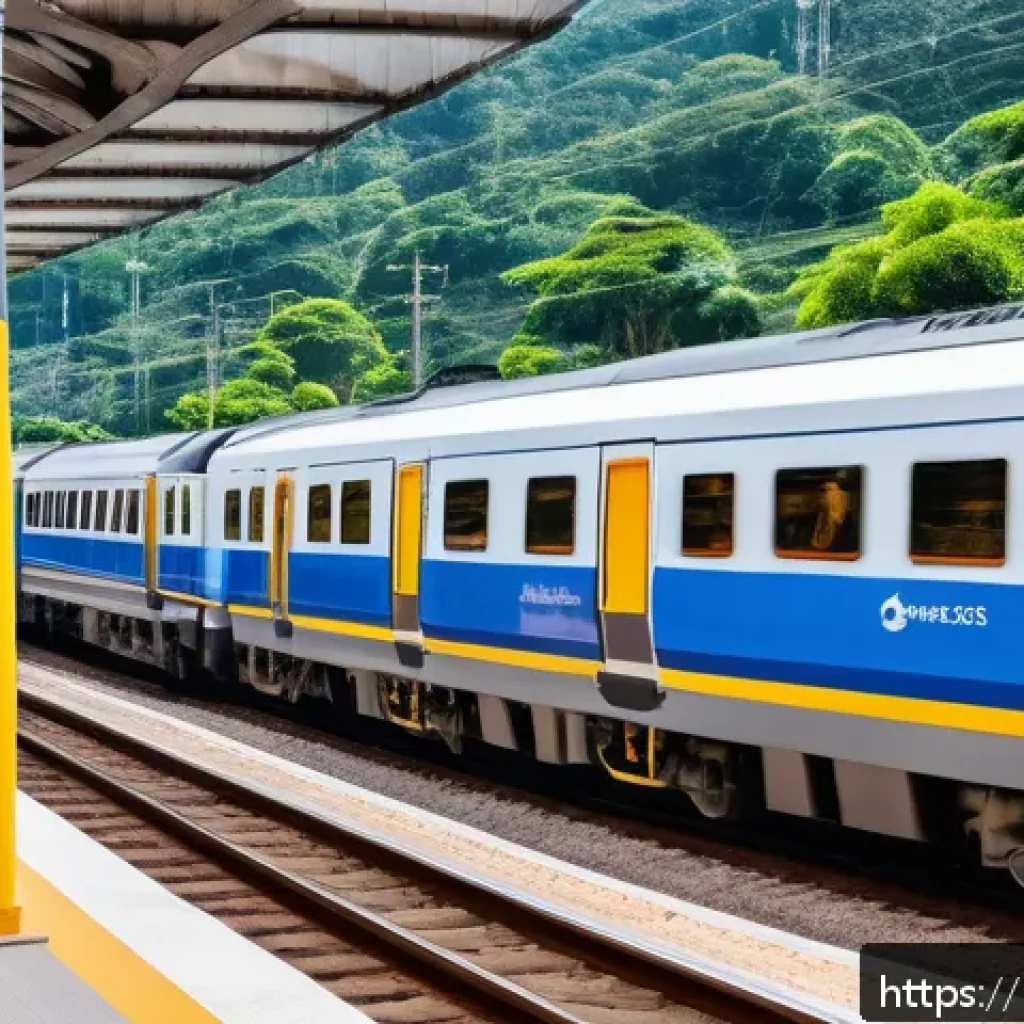 철도 시스템 유지보수 기술 - A detailed futuristic railway maintenance scene in Brazil, showing a modern train track equipped wit...
